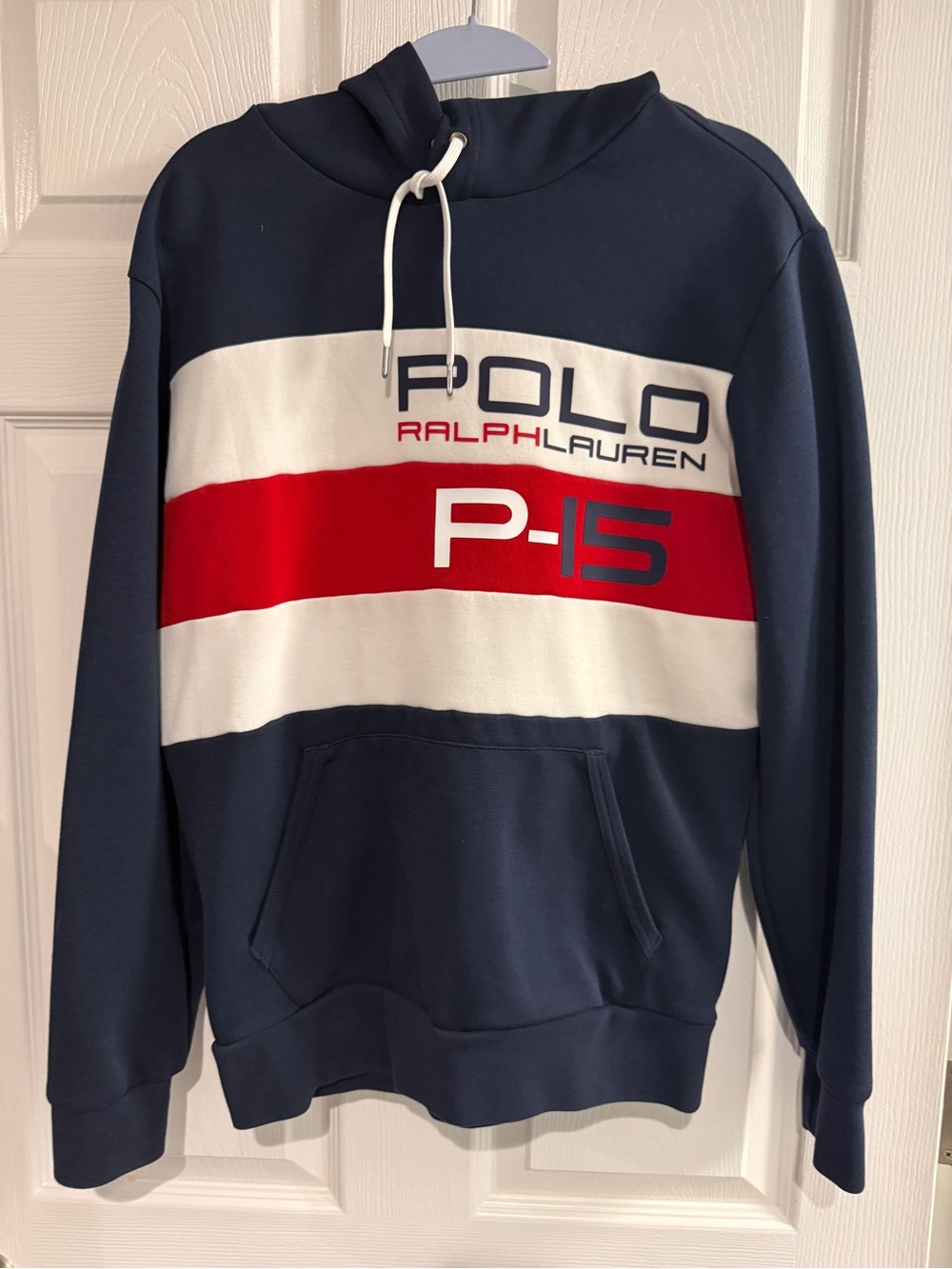 Ralph Lauren Navy White and Red P-15 Pullover Hoodie